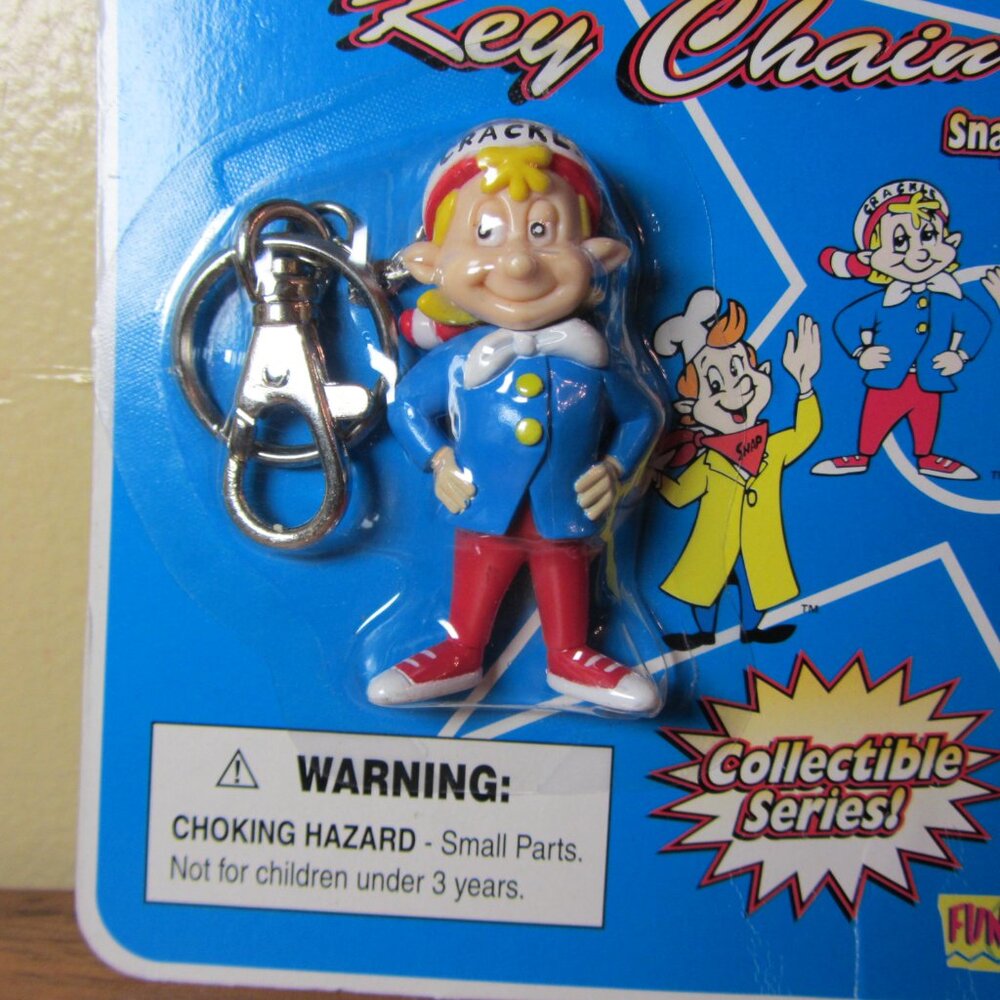 vintage kellogg's cereal CRACKLE keychain NIP unopened (W4682) - Picture 2 of 4